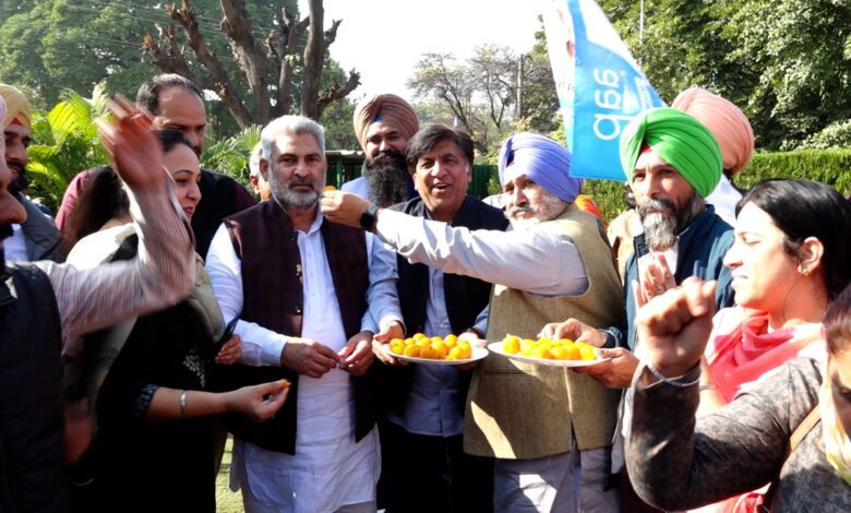Punjab leaders celebrate historic victory of AAP in MCD
