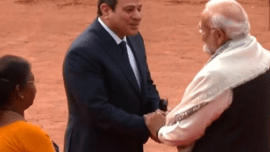 मिस्र के राष्ट्रपति एल-सिसी को राष्ट्रपति भवन में दिया गया गार्ड ऑफ ऑनर, पीएम मोदी से मिले