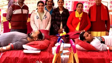 माता मनसा देवी मंदिर में किया 40 श्रद्धालुओं ने रक्तदान